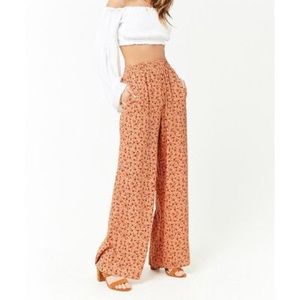SOLD - Forever 21 Pale Orange Wide Leg Comfy Pants